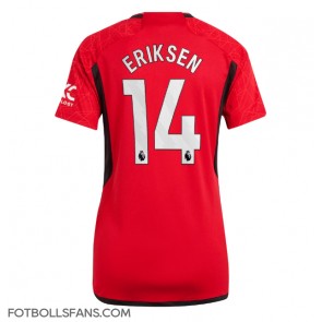 Manchester United Christian Eriksen #14 Replika Hemmatröja Damer 2023-24 Kortärmad